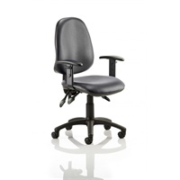 Click here for more details of the Eclipse Plus III Vinyl Chair Black Adjusta