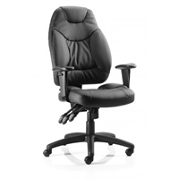 Click here for more details of the Galaxy Chair Black Leather OP000068 DD