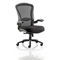 Click here for more details of the Houston Chair Mesh Back Black Fabric Seat