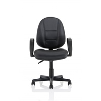 Click here for more details of the Jackson Black Leather Chair with Loop Arms