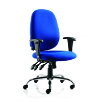 Click here for more details of the Lisbon Chair Blue Fabric With Arms OP00007