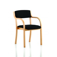 Click here for more details of the Madrid Visitor Chair Black With Arms BR000
