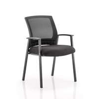 Click here for more details of the Metro Visitor Chair Black Fabric Black Mes