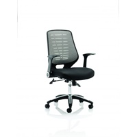 Click here for more details of the Relay Chair Airmesh Seat Silver Back With