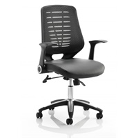 Click here for more details of the Relay Chair Leather Seat Black Back With A