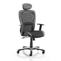 Click here for more details of the Victor II Executive Chair Black With Headr