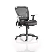 Click here for more details of the Zeus Chair Black Fabric Black Mesh Back Wi