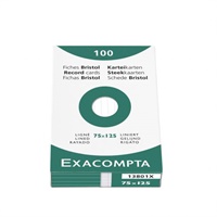 Click here for more details of the Exacompta Record Cards Ruled 125x75mm Whit
