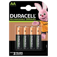Click here for more details of the Duracell AA Rechargeable Batteries 1300mAh