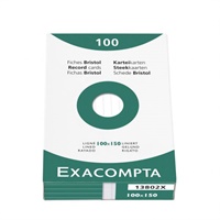 Click here for more details of the Exacompta Record Cards Ruled 150x100mm Whi