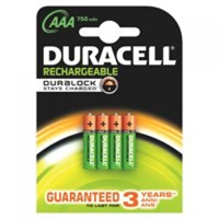 Click here for more details of the Duracell AAA Rechargeable Batteries 750mAh