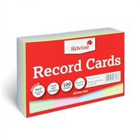 Click here for more details of the ValueX Record Cards Ruled 152x102mm Assort