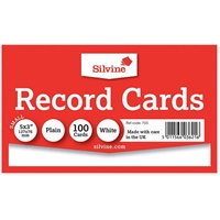 Click here for more details of the ValueX Record Cards Plain 127x76mm White (
