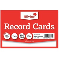 Click here for more details of the ValueX Record Cards Plain 152x102mm White