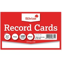 Click here for more details of the ValueX Record Cards Plain 203x127mm White