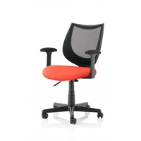 Click here for more details of the Camden Black Mesh Chair in Tabasco Orange