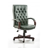 Click here for more details of the Chesterfield Executive Chair Green Leather