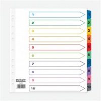 Click here for more details of the ValueX Index 1-10 A4 Extra Wide Card White