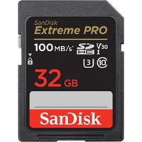 Click here for more details of the SanDisk Extreme PRO 32GB SDHC UHS-I Class