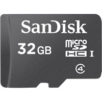 Click here for more details of the SanDisk SDSDQM 32GB Class 4 MicroSDHC Memo