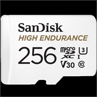 Click here for more details of the SanDisk High Endurance 256GB UHS-I Class 1
