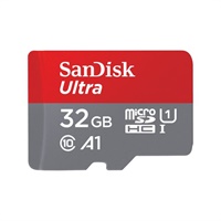 Click here for more details of the SanDisk Ultra 32GB Class 10 MicroSD Memory