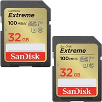 Click here for more details of the SanDisk Extreme 32GB SDHC Memory Card 2 Pa