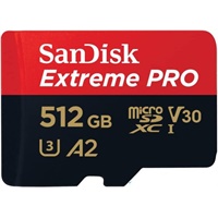 Click here for more details of the SanDisk Extreme PRO 512GB MicroSDXC UHS-I