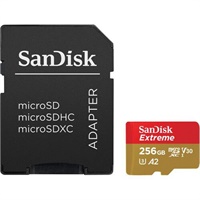 Click here for more details of the SanDisk Extreme PLUS 256GB MicroSDXC Memor