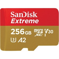 Click here for more details of the SanDisk Extreme 256GB MicroSDXC UHS-I Clas