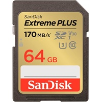 Click here for more details of the SanDisk Extreme PLUS 64GB UHS-I U3 Class 1