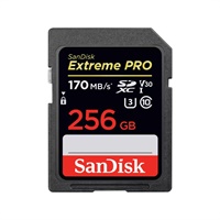 Click here for more details of the SanDisk Extreme PRO 256GB SDXC UHS-I Class