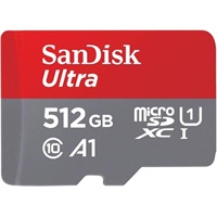 Click here for more details of the SanDisk Ultra 512GB MicroSDXC UHS-I Class