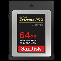 Click here for more details of the SanDisk Extreme Pro 64GB Cfexpress Type B