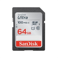 Click here for more details of the SanDisk Ultra 64GB SDXC UHSI Class 10 Memo