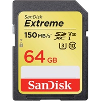 Click here for more details of the SanDisk 64GB Extreme Memory Card