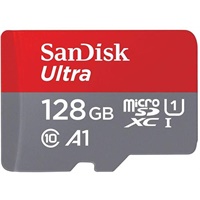 Click here for more details of the SanDisk Ultra 128GB Class 10 100Mbs MicroS