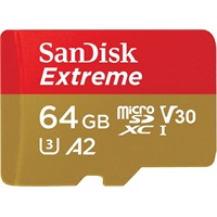 Click here for more details of the SanDisk Extreme 64GB Class 10 MicroSDXC Me