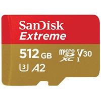 Click here for more details of the SanDisk 512GB Extreme Class 10 Memory Card