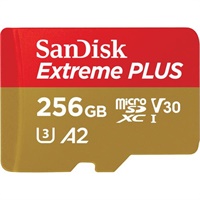 Click here for more details of the SanDisk 256GB Extreme Plus MicroSDXC CL10