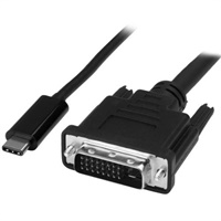 Click here for more details of the StarTech.com 2m USB C to DVI Adapter Cable