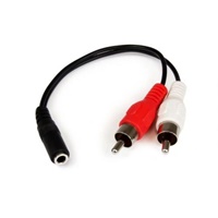 Click here for more details of the StarTech.com 6in Stereo Cable 3.5mm F to 2