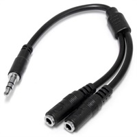 Click here for more details of the StarTech.com Slim Stereo Splitter M to 2x