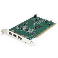 Click here for more details of the StarTech.com 3 Port PCI 1394b FireWire Car