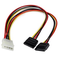 Click here for more details of the StarTech.com 12in LP4 to 2x SATA Power Y C