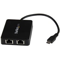 Click here for more details of the StarTech.com Dual USBC to GbE Adapter with
