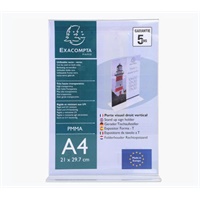 Click here for more details of the Exacompta Upright Sign Holder A4 Clear Acr
