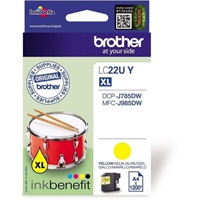 Click here for more details of the Brother Yellow Ink Cartridge 15ml - LC22UY