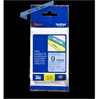 Click here for more details of the Brother Black On Blue Label Tape 9mm x 8m