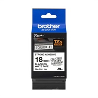 Click here for more details of the Brother Black On White Strong Label Tape 1